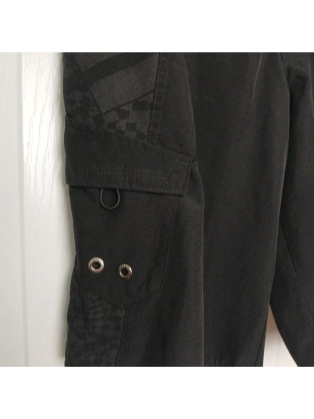 Tony Hawk Mens 30 Black Cargo Board Shorts W/ Adj Waist Side Pocket #D-28 - Picture 6 of 8